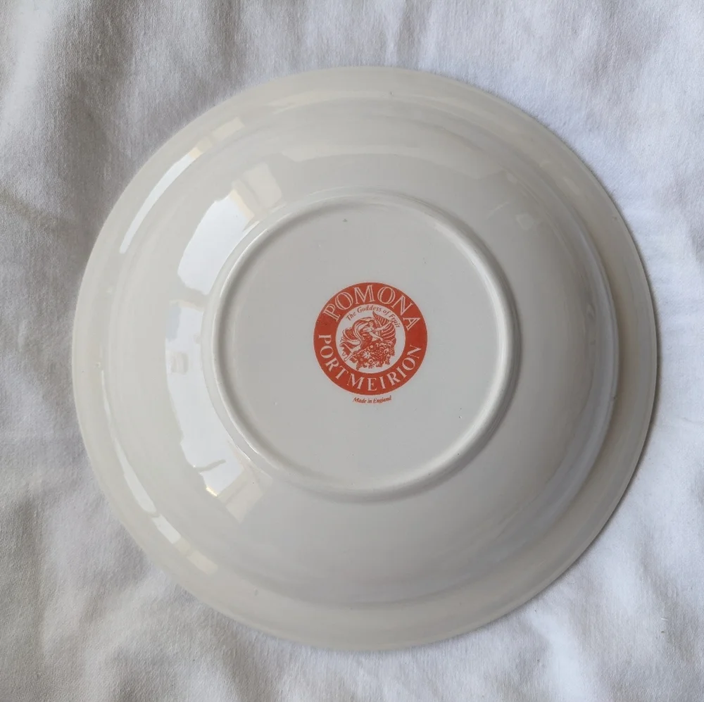 Portmeirion England Pomona Reine Claude Plum Rim Soup Bowl